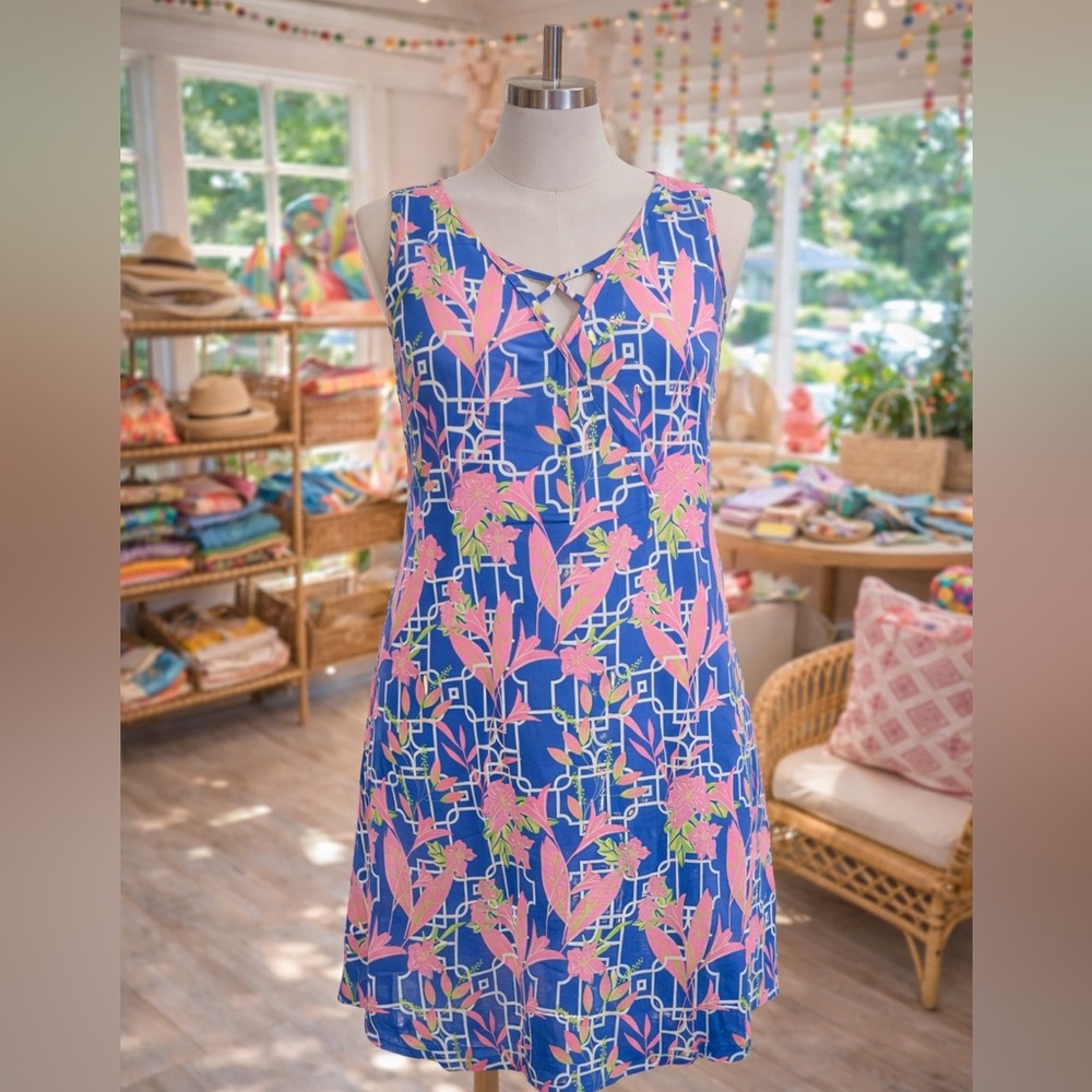 Gorgeous Pink and Purple sleeveless tennis-style dress